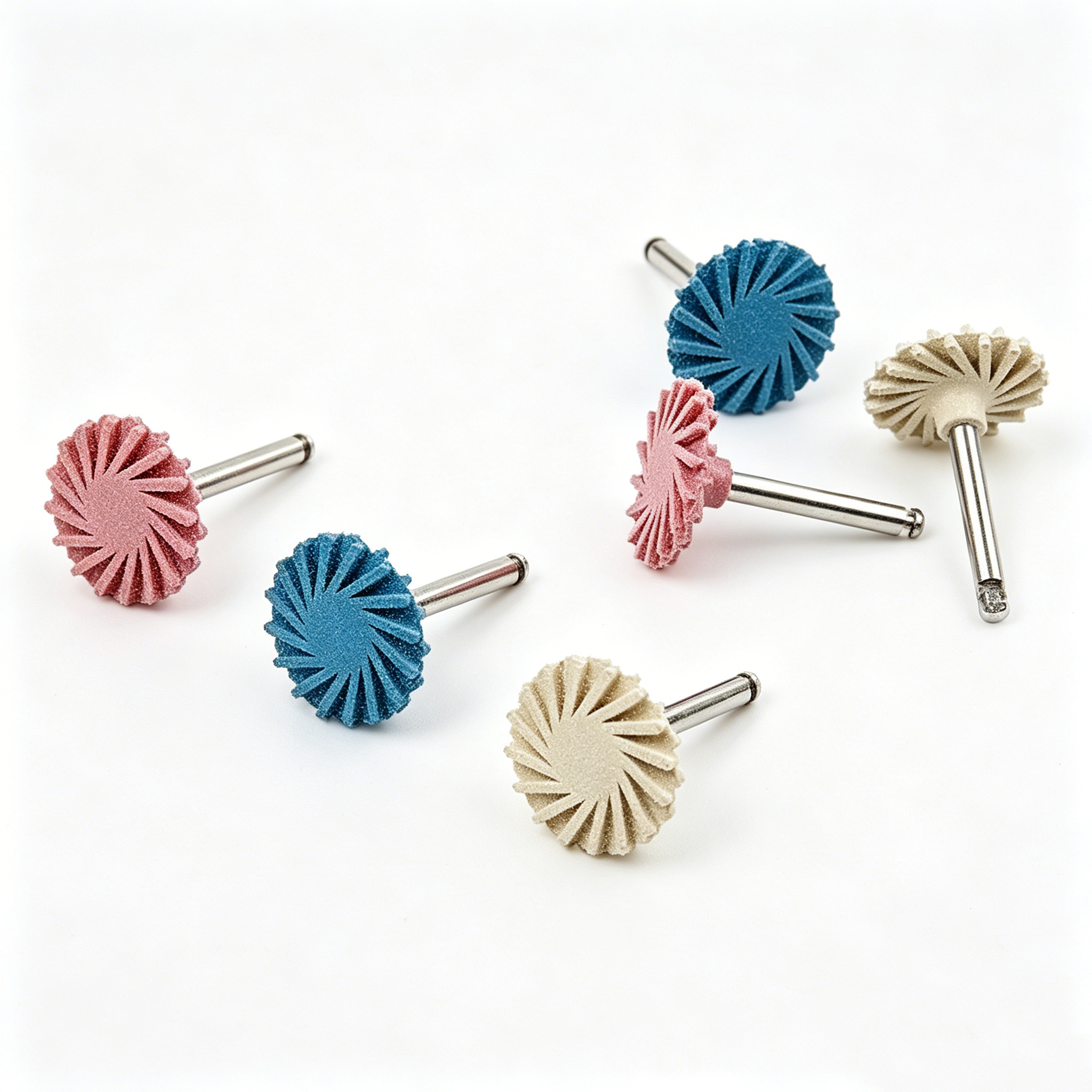 6Pcs Dental Composite Polishing Kit Rubber Silicone Wheels Spiral Brushes for Resin Ceramic Zirconia Restoration - Image 2