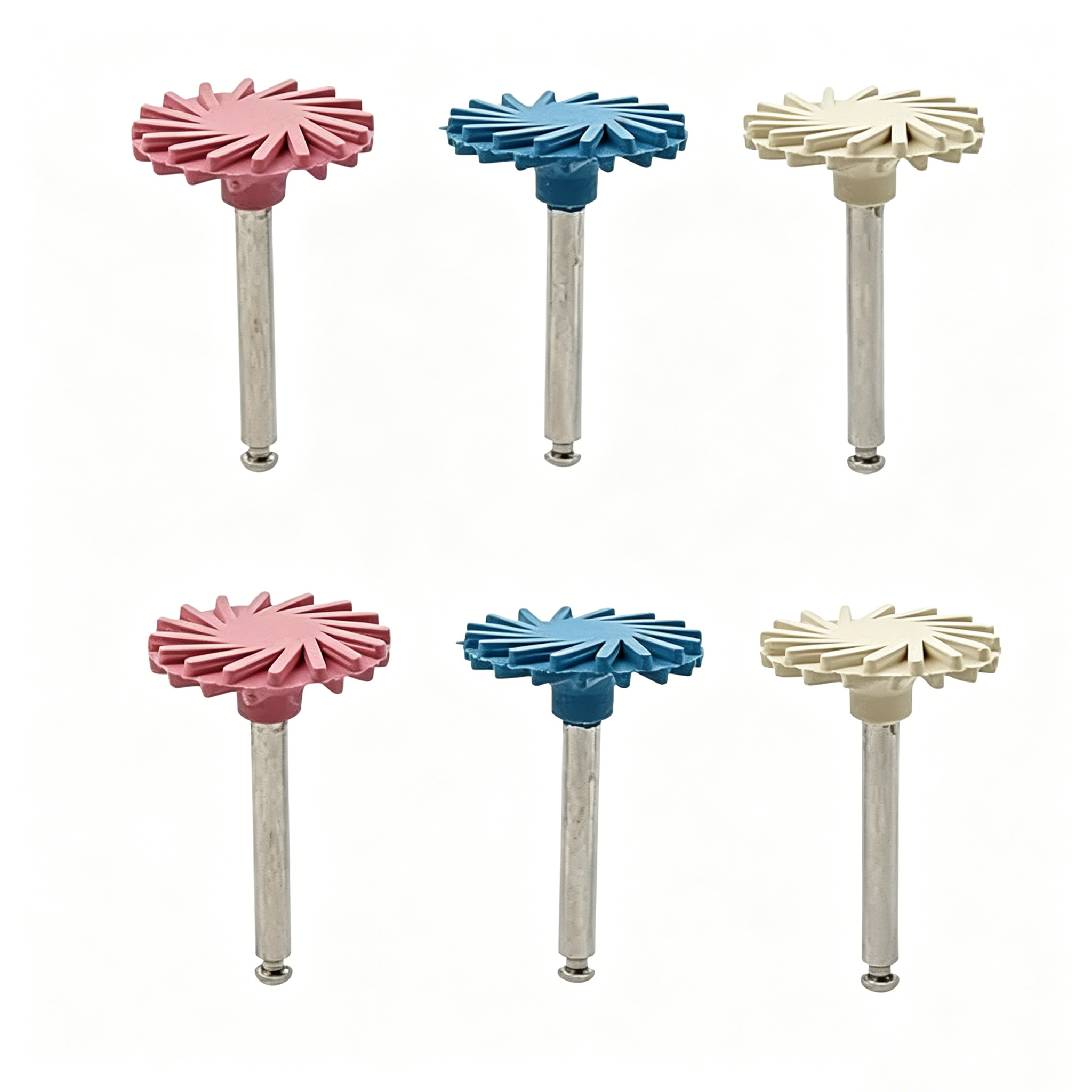 6Pcs Dental Composite Polishing Kit Rubber Silicone Wheels Spiral Brushes for Resin Ceramic Zirconia Restoration - Image 3