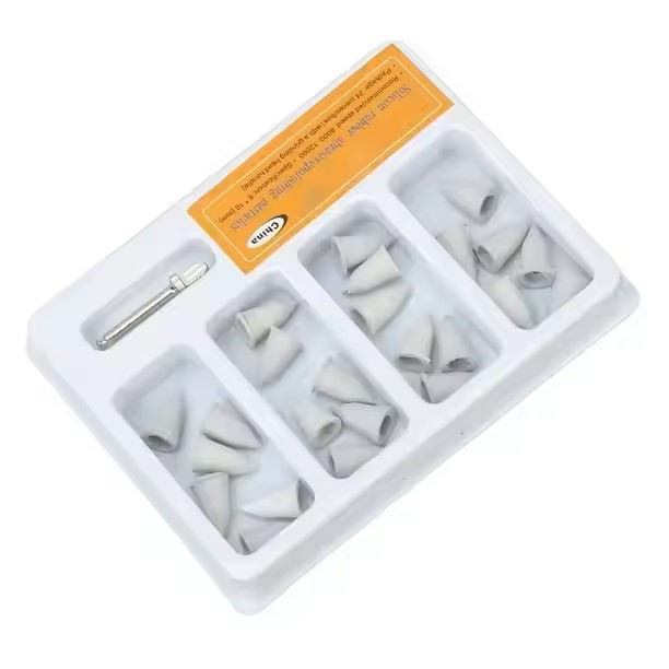 Electric Dental Composite Polishing Kit 25pcs Aluminum Oxide Silicone Rubber Polishing Heads + 1pcs Metal Mandrel for Composites - Image 4