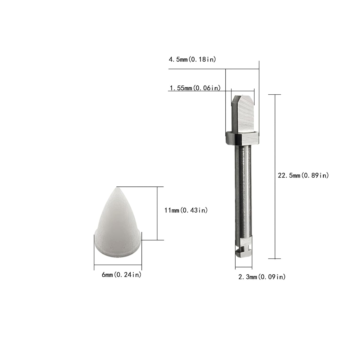 Electric Dental Composite Polishing Kit 25pcs Aluminum Oxide Silicone Rubber Polishing Heads + 1pcs Metal Mandrel for Composites - Image 3